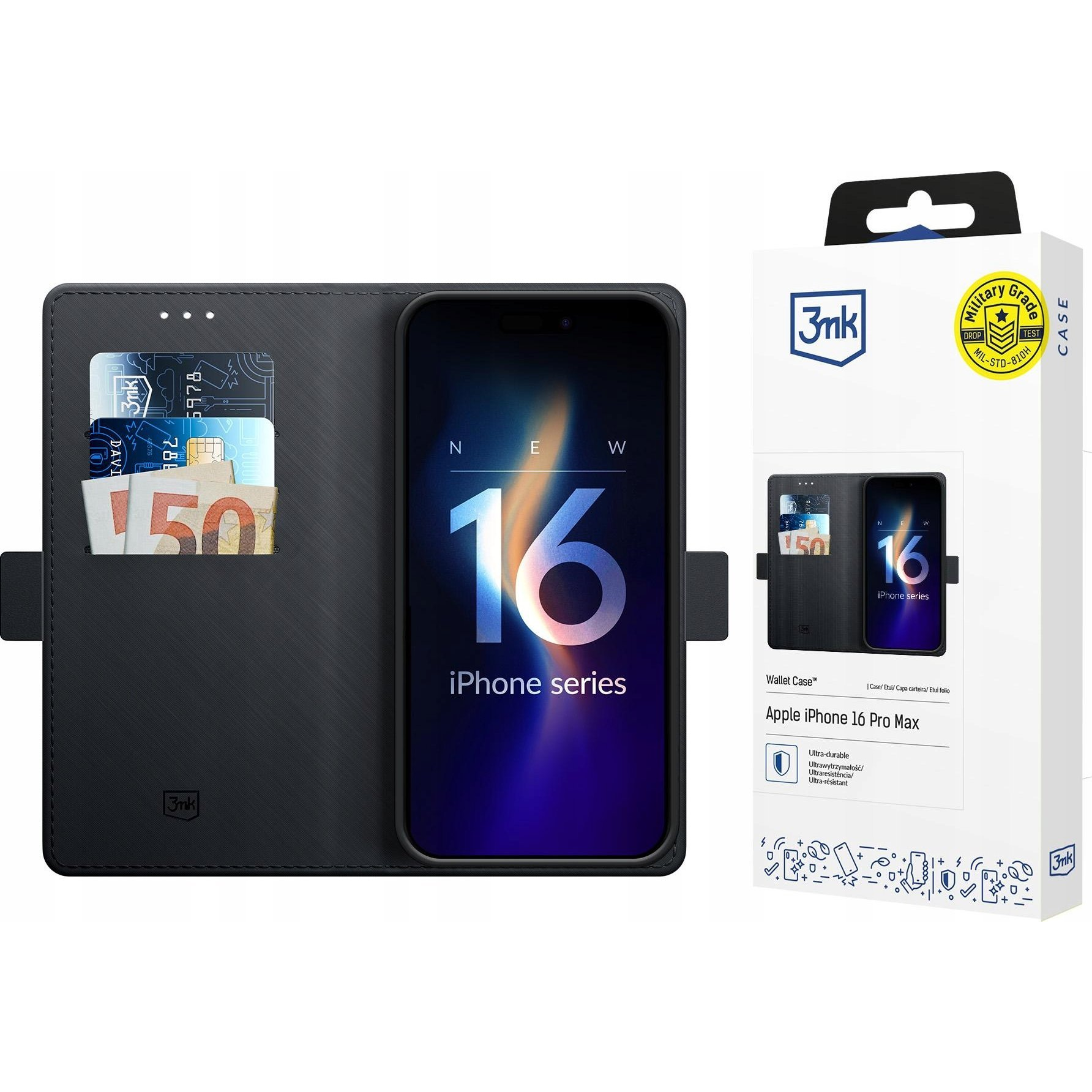 3MK 3mk flipové pouzdro Wallet Case pro Apple iPhone 16 Pro Max (5903108576277)-0