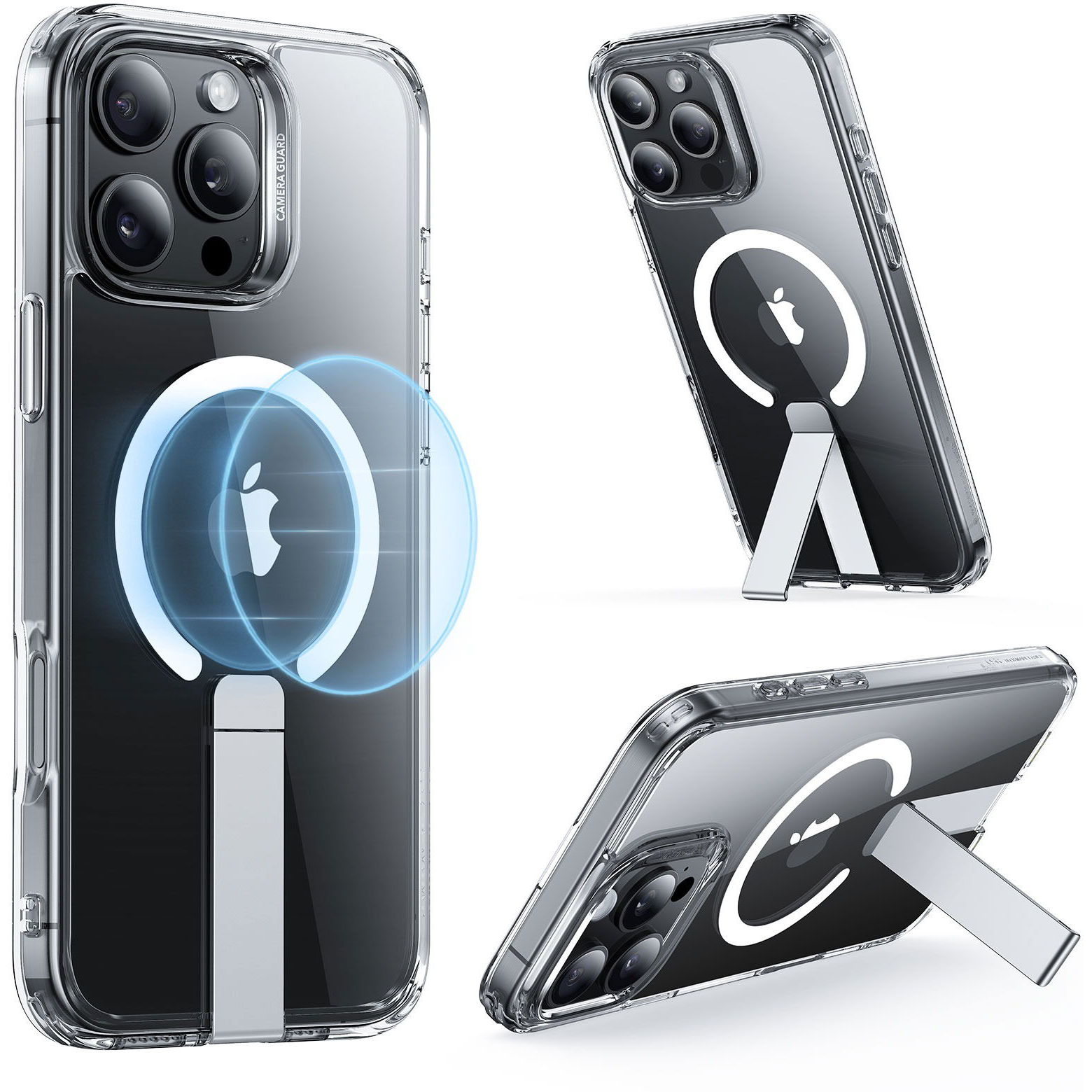 ESR Boost Flickstand Case (HaloLock) iPhone 16 Pro Max Clear tok (1A7620101)-0