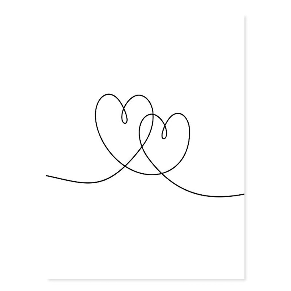 Poster Boho Herz Linien Love und Geometrische Formen als Print ohne Rahmen-3